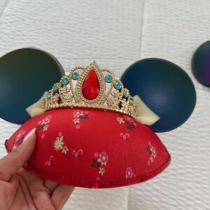 Princess Elena Kids Red Floral Tiara Disney Hat